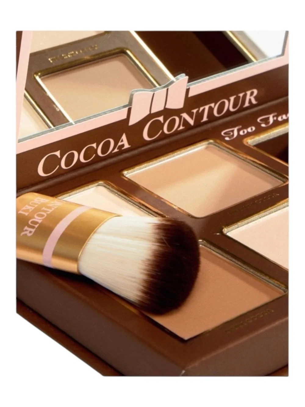 VHTF: new Too Faced ㋛ Cocoa Contour Face Palette Kit ㋛ Baby Buki Brush ㋛ 4 Color